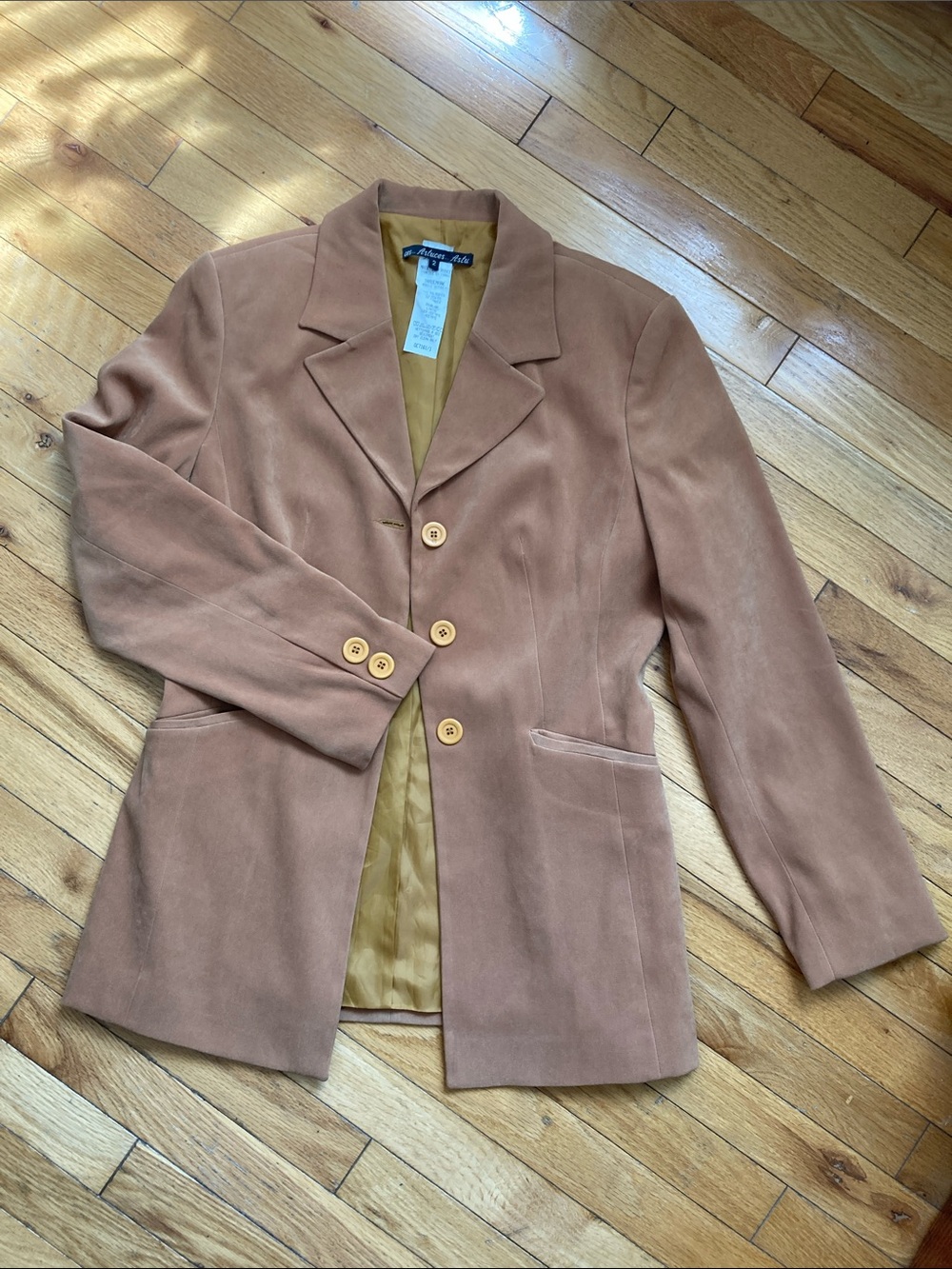 VTG Golden Rod Yellow French Blazer